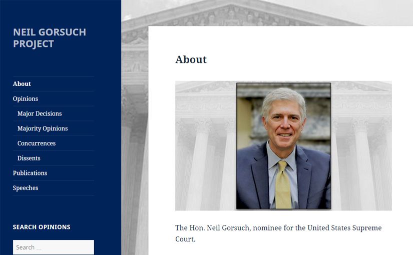 Gorsuch Project Launched