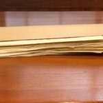 A stack of letters in a manila folder.